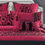 Afton Red Black Square Cushion COVER (45 x 45cm)