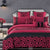 Afton Red Black Quilt Cover Set