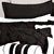 Fantine Black European Pillowcase Pair