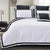 Halsey Striped White Quilt Cover Set