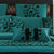 Halsey Teal Blue European Pillowcase Pair