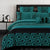 Halsey Teal Blue Quilt Cover Set