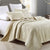 Ivory Palm Coverlet Set