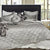 Luxe Silver Velvet Quilted Bedspread Set
