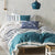Lilou Teal Quilt Cover Set