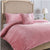 Stella Pink Plush Quilt Cover Set