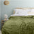 Kirra Olive Tufted Cotton Blanket