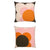 Single Big Spot Shadow Flower Nutmeg Cushion