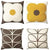 Abacus Flower Chocolate/Sunflower Cushion COVER ONLY (45 x 45cm)
