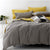 Vintage Washed Coal Quilt Cover Set