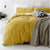 Vintage Washed Misted Yellow Quilt Cover Set