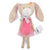 Knit Plush Bunny with Flower