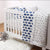 Navy Star 4pce Cot Bedding Set