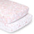 2pk Cot Fitted Sheets Pink Whimsy and Woodland