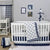 Navy Anchor Cot Quilt (90 x 110cm)