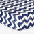 Navy Chevron Cot Fitted Sheet