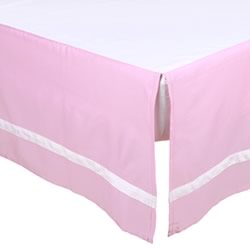 Solid Pink Cot Dust Ruffle by Peanut Shell – Cottonbox Pty Ltd