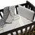 Petit Nest Grey Stripe Cot Coverlet (122 x 97cm)