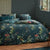 Fall In Leaf Dark Blue Quilt Cover Set