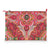 Medium Moon Delight Red Cosmetic Flat Pouch