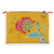 Yellow Jambo Flower Blurred Lines Flat Beauty Pouch