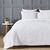 Crushed White Coverlet (225 x 240cm)