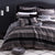 Jett Charcoal Quilt Cover Set