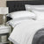 400TC La Via Border Silver Quilt Cover Set