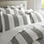 Oxford Stripe Charcoal Quilt Cover Set