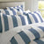 Oxford Stripe Cobalt Blue Quilt Cover Set