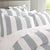 Oxford Stripe SIlver Quilt Cover Set