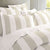 Oxford Stripe Taupe Quilt Cover Set