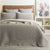 Diamante Charcoal Cotton Quilted Coverlet Set