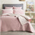 Diamante Rose Cotton Quilted Coverlet Set