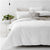 Elegance Waffle White Quilt Cover Set