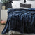 Heavy Weight Mink Blanket Indigo (220 x 240cm)