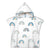 Rainbow White Kids Poncho