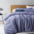 Purple Overdyed Linen Quilt Cover Set
