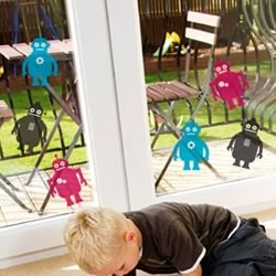 Mini Robots Window Decal by Forwalls – Cottonbox Pty Ltd