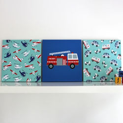 Fire Engine Wall Canvas by Forwalls – Cottonbox Pty Ltd